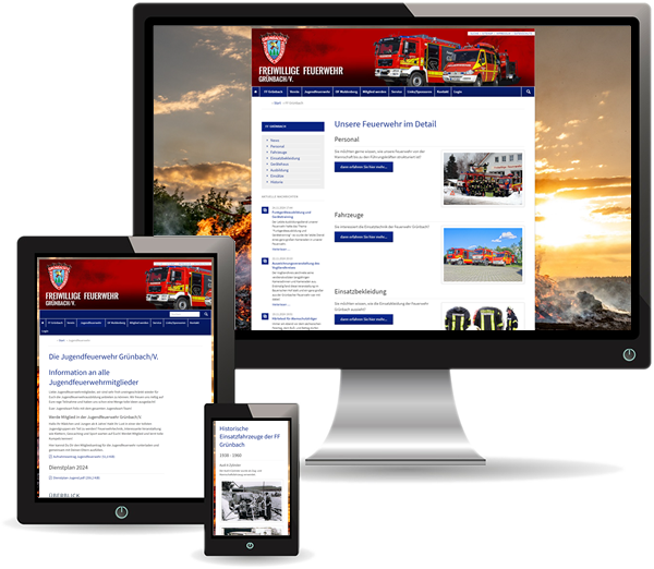 responsive Webseite FFW Grünbach