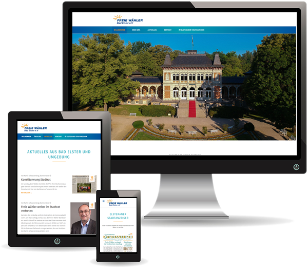 responsive Webseite Freie Wähler Bad Elster