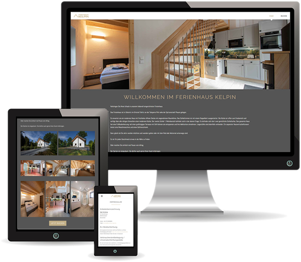 responsive Webseite Ferienhaus Kelpin