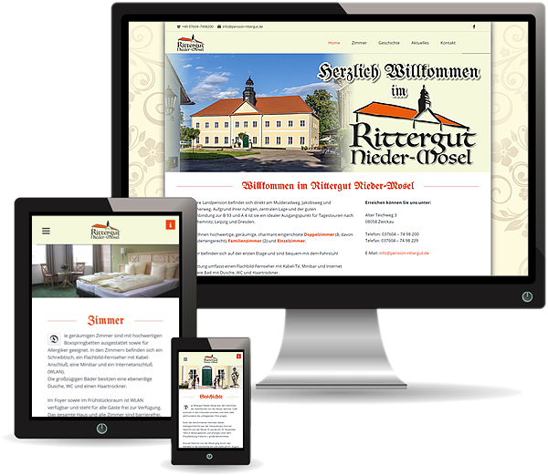 responsive Webseite Rittergut Nieder-Mosel